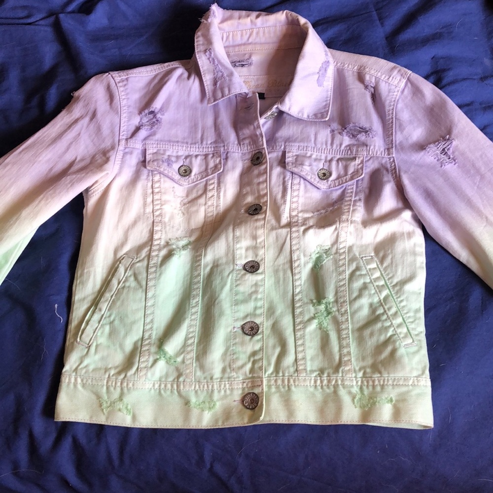 Ombre denim jacket
